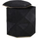 Ashanti 18 inch Gold / Black Storage Ottoman, Small